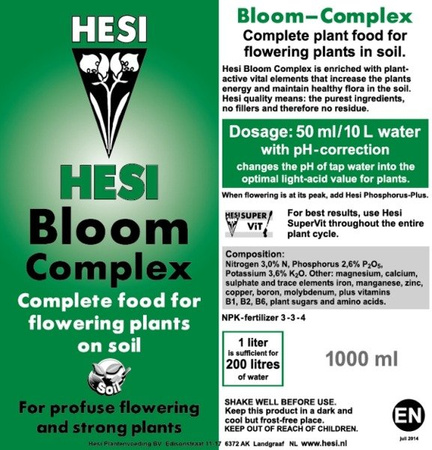 Växtnäring, Hesi Bloom Complex 1L